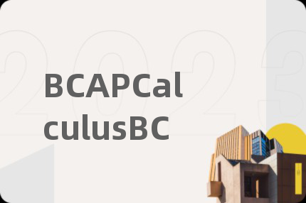 BCAPCalculusBC