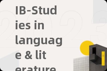 IB-Studies in language & literature