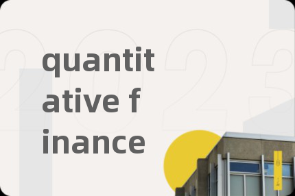 quantitative finance
