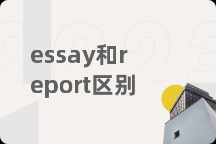 essay和report区别