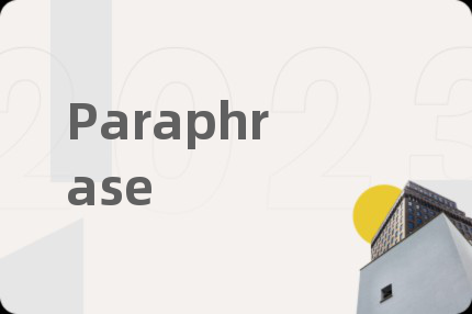 Paraphrase