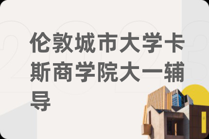 伦敦城市大学卡斯商学院大一辅导