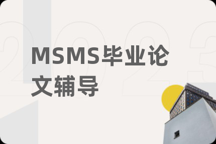 MSMS毕业论文辅导