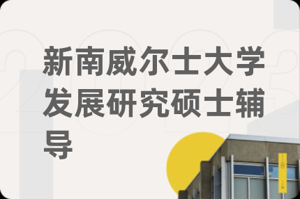 新南威尔士大学发展研究硕士辅导