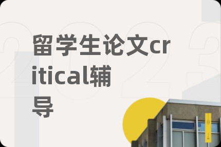 留学生论文critical辅导