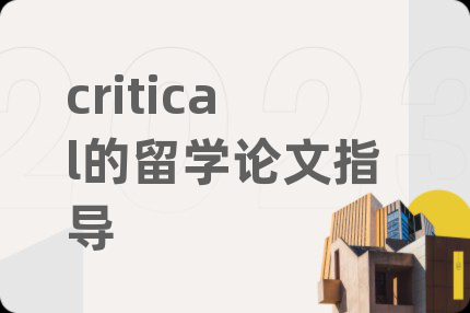 critical的留学论文指导