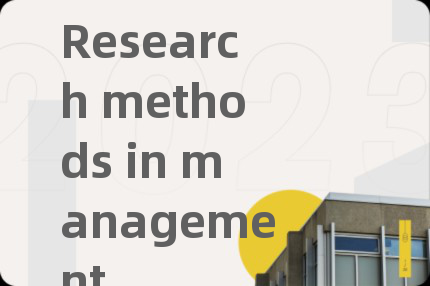 Research methods in management