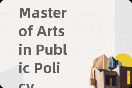 Master of Artsin Public Policy