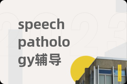 speech pathology辅导
