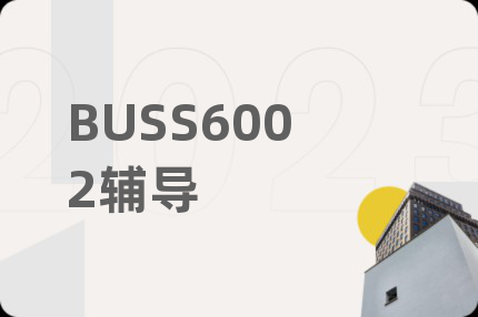 BUSS6002辅导