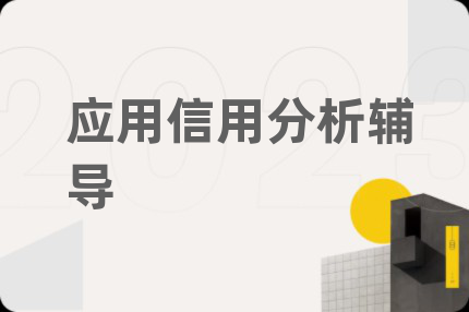 应用信用分析辅导