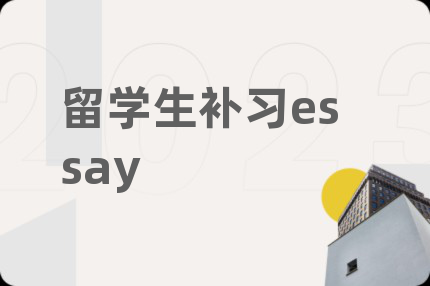 留学生补习essay