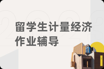 留学生计量经济作业辅导