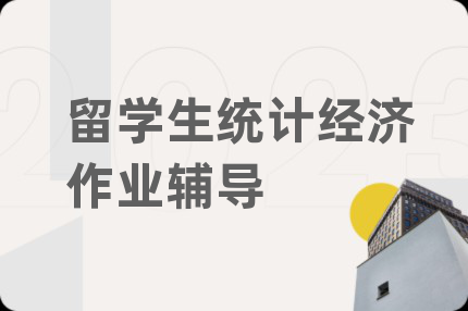 留学生统计经济作业辅导