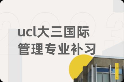 ucl大三国际管理专业补习