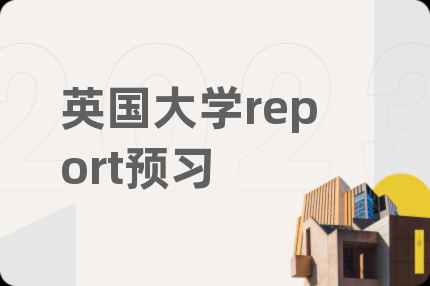 英国大学report预习