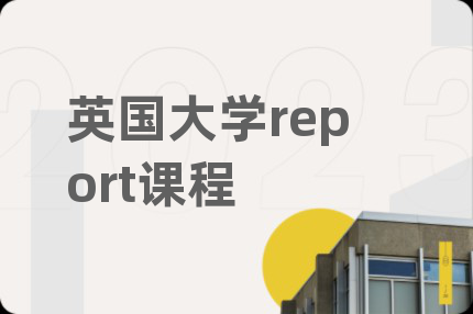 英国大学report课程
