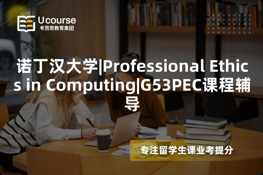 诺丁汉大学|Professional Ethics in Computing|G53PEC课程辅导
