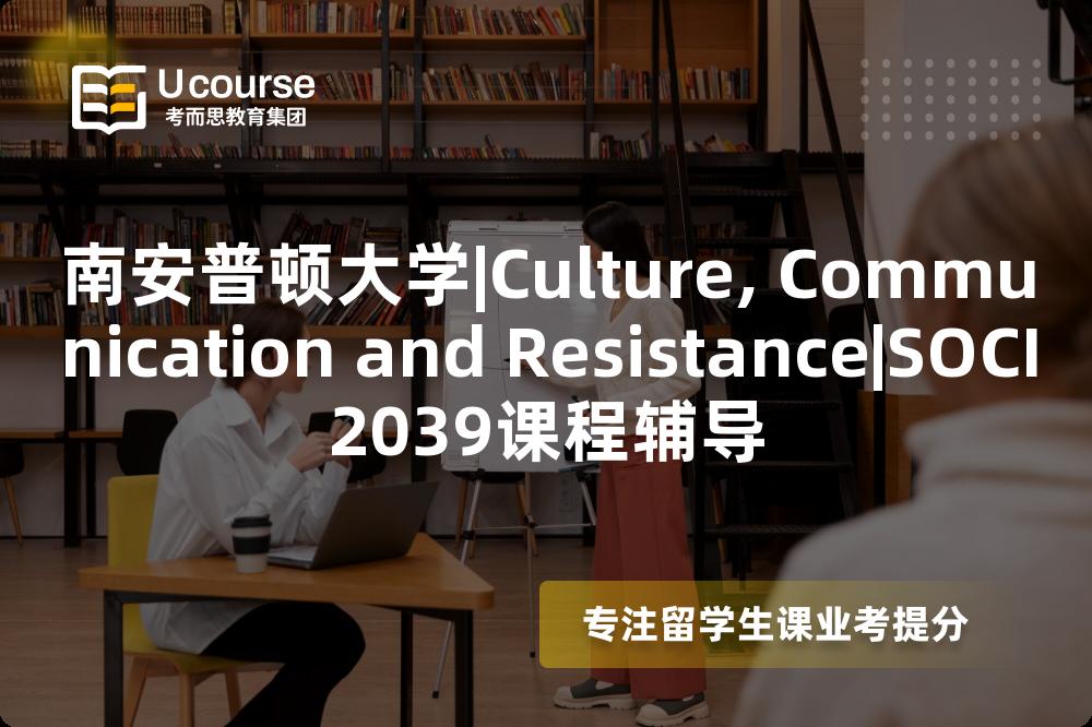 南安普顿大学|Culture, Communication and Resistance|SOCI2039课程辅导