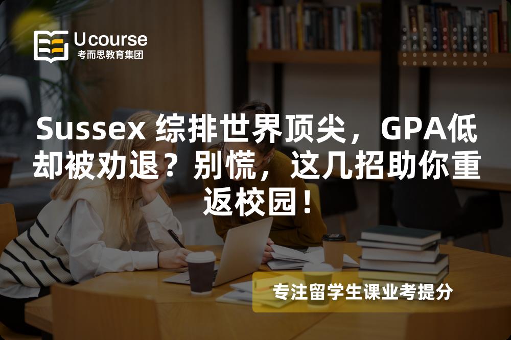 Sussex 综排世界顶尖，GPA低却被劝退？别慌，这几招助你重返校园！