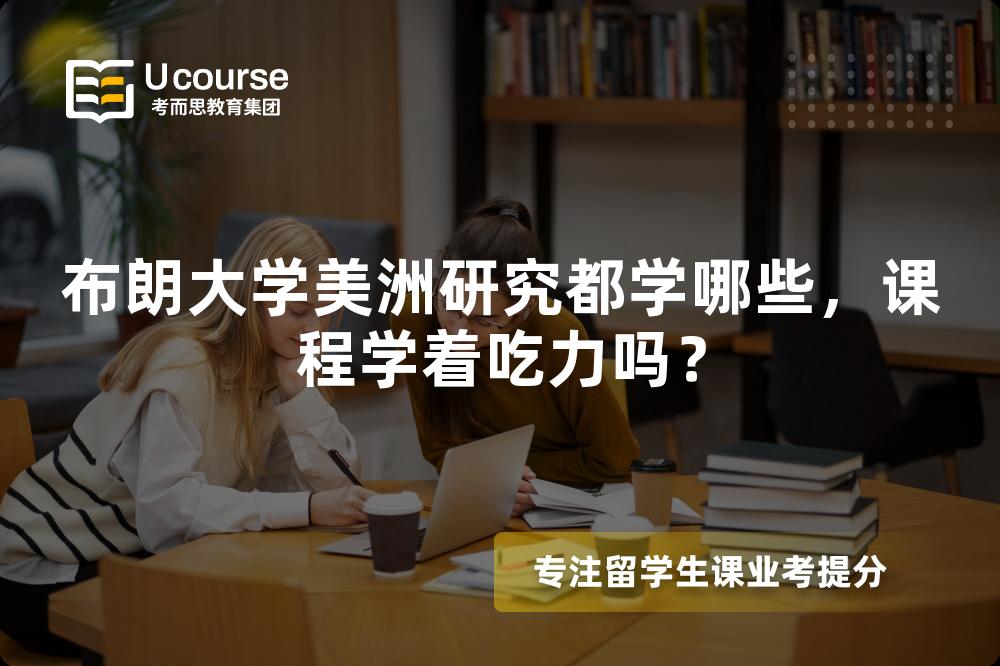 布朗大学美洲研究都学哪些，课程学着吃力吗？
