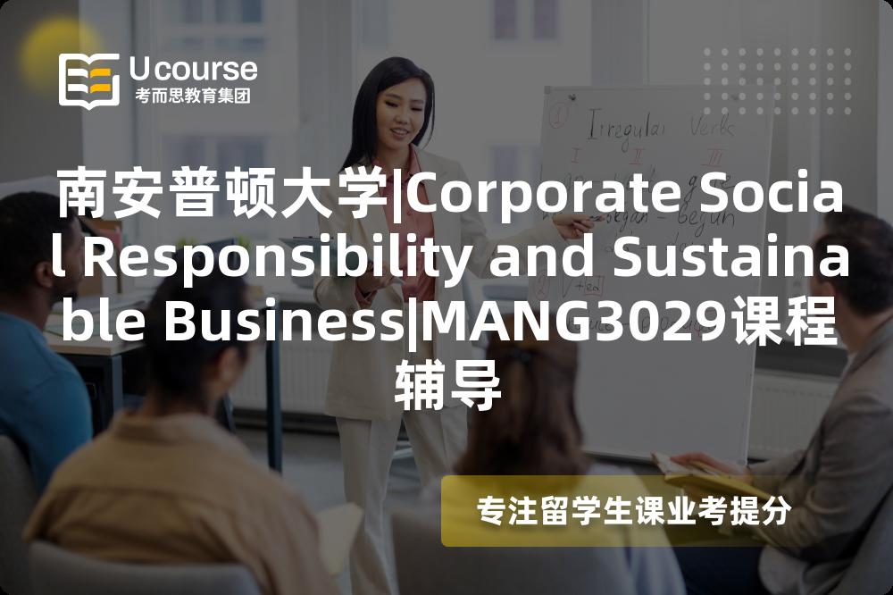 南安普顿大学|Corporate Social Responsibility and Sustainable Business|MANG3029课程辅导