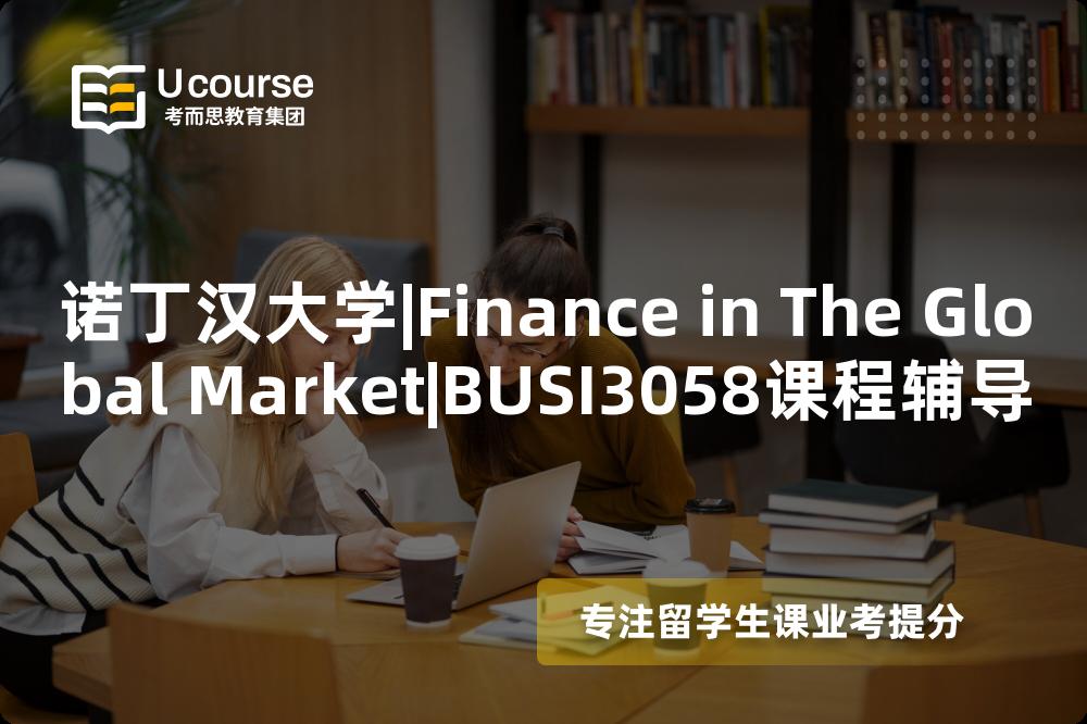 诺丁汉大学|Finance in The Global Market|BUSI3058课程辅导