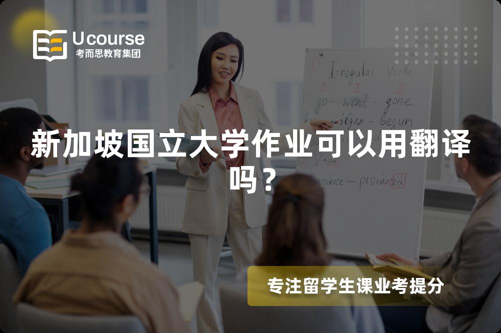 新加坡国立大学作业可以用翻译吗？