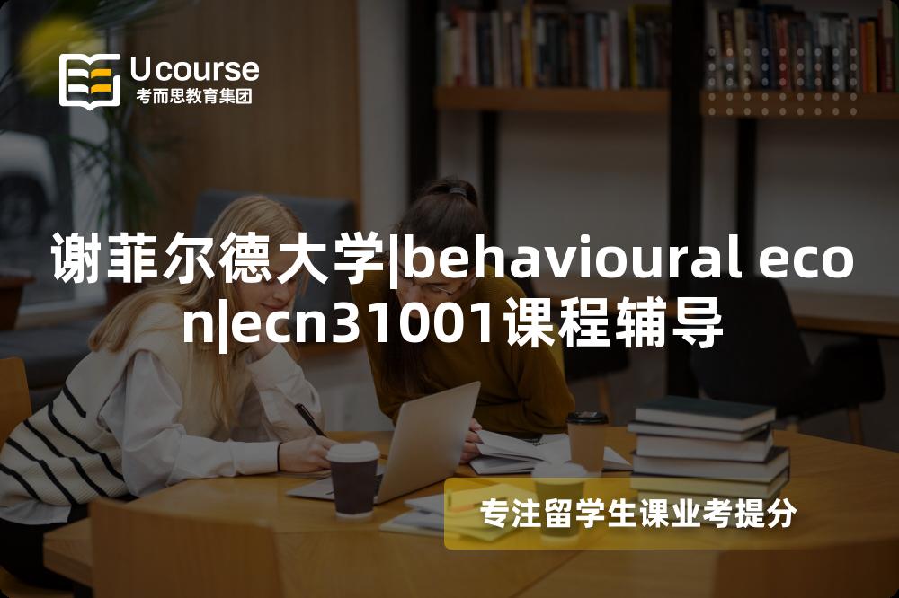 谢菲尔德大学|behavioural econ|ecn31001课程辅导