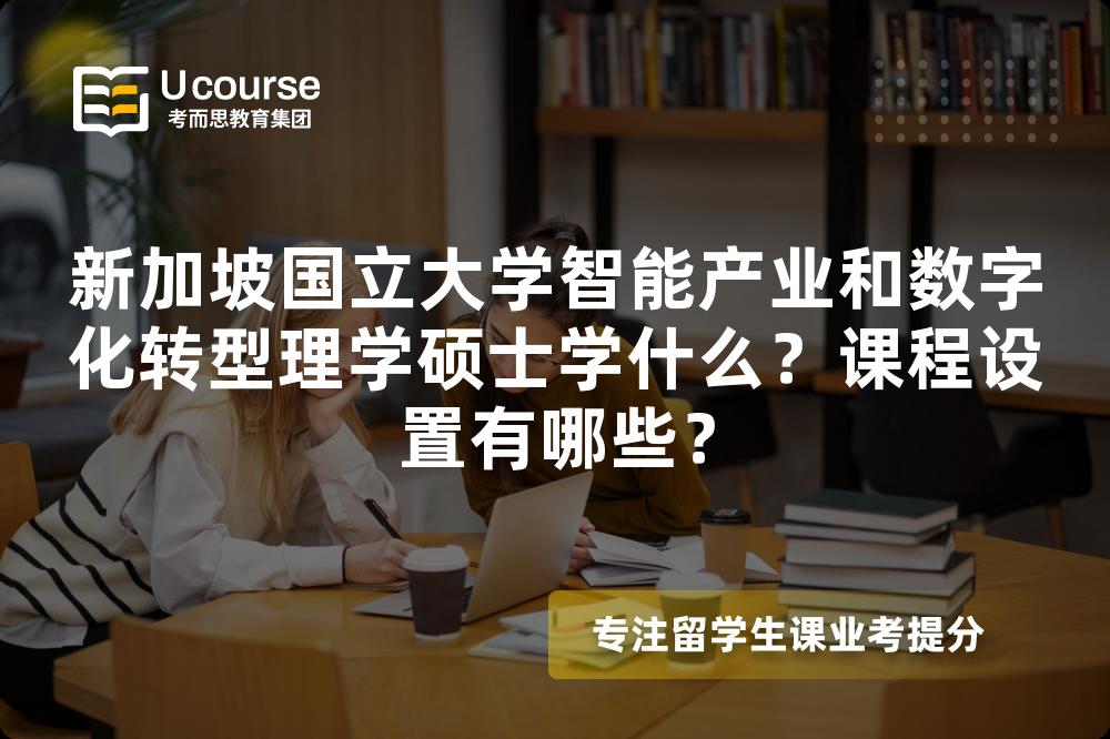 新加坡国立大学智能产业和数字化转型理学硕士学什么？课程设置有哪些？
