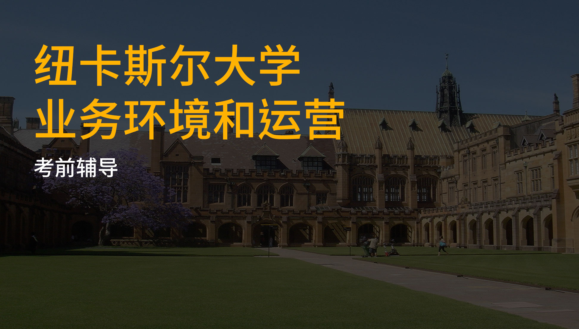 纽卡斯尔大学业务环境和运营考前辅导