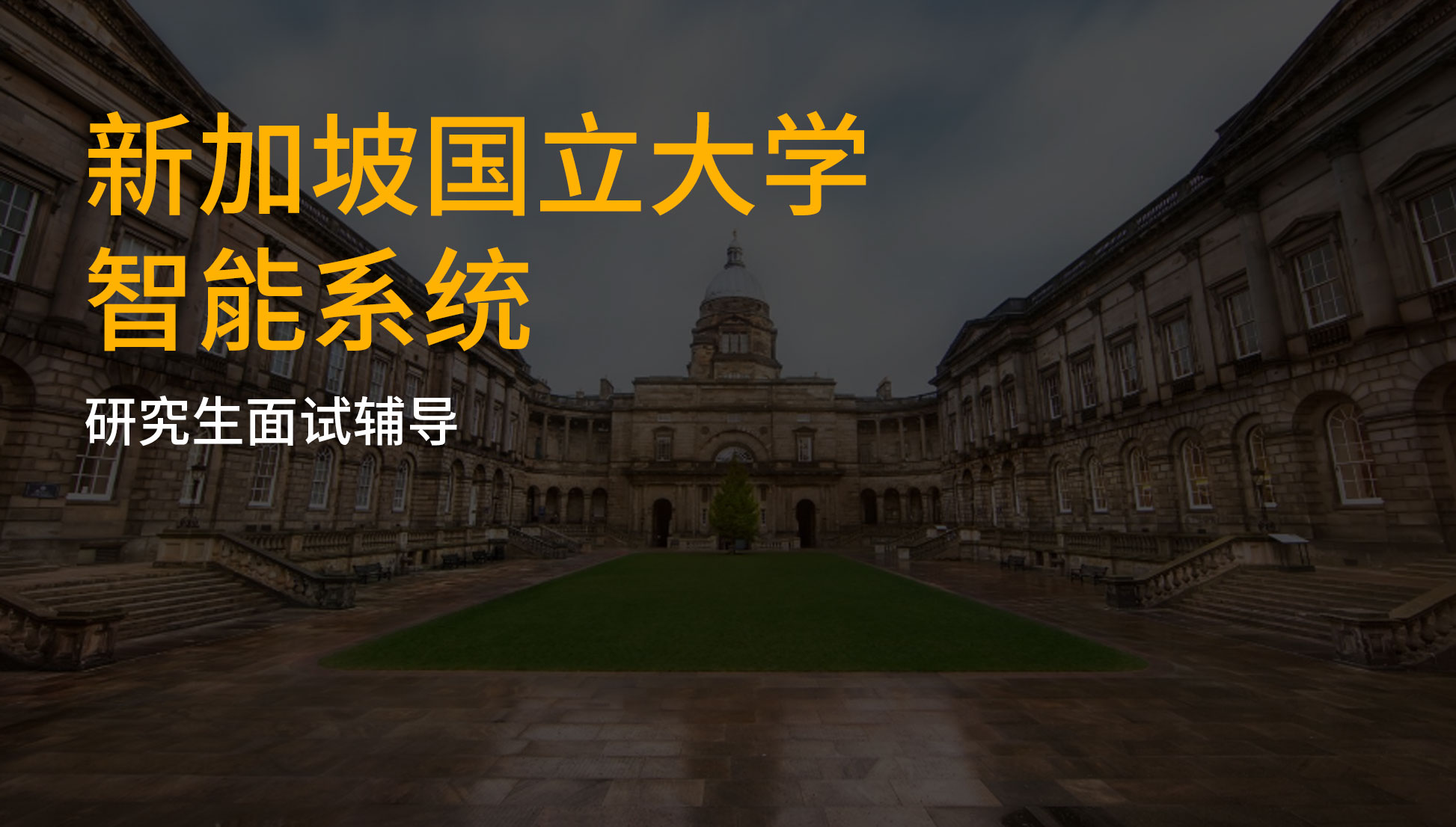 新加坡国立大学智能系统研究生面试要点事项与应对方法