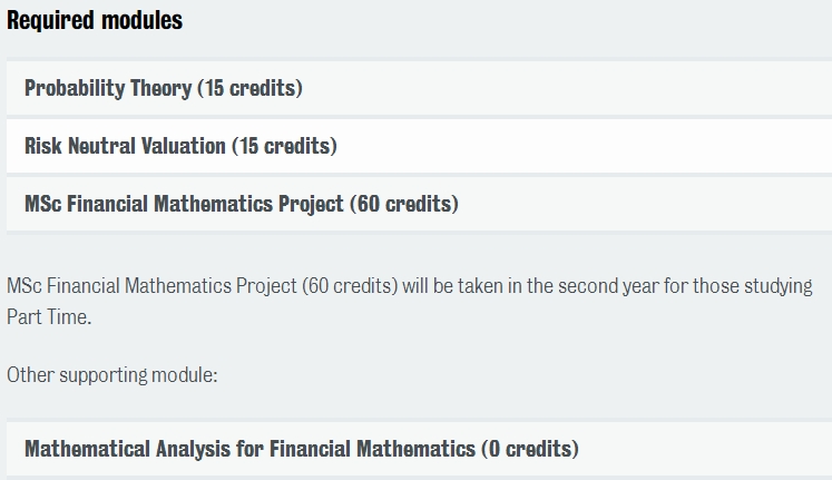 KCL金融数学辅导