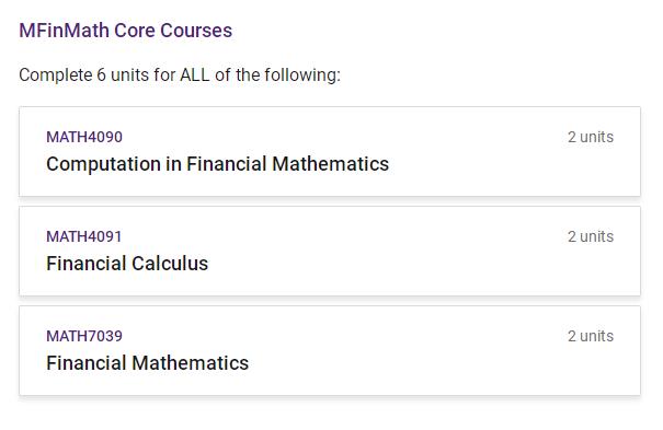 昆士兰大学金融数学专业课程辅导 昆士兰大学金融数学专业课程辅导