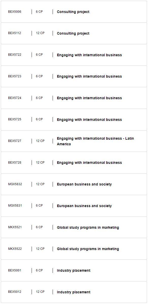 莫纳什大学Master of business选课 莫纳什大学Master of business选课