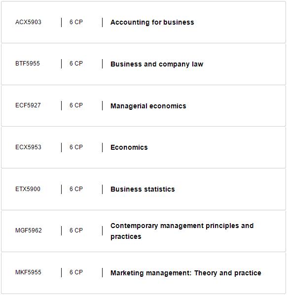 莫纳什大学Master of business选课 莫纳什大学Master of business选课