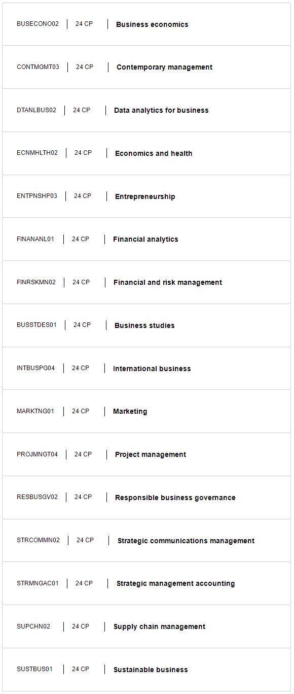 莫纳什大学Master of business选课 莫纳什大学Master of business选课