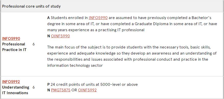 悉尼大学MDS选课指导