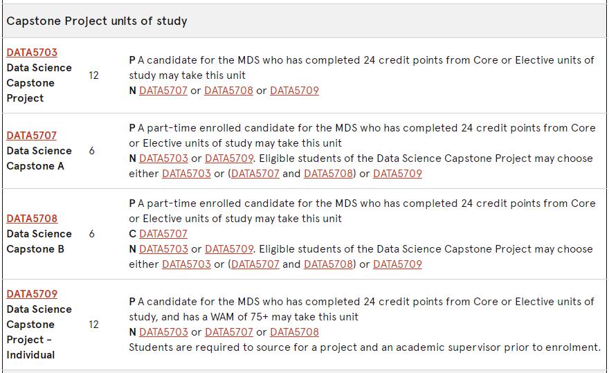 悉尼大学MDS选课指导