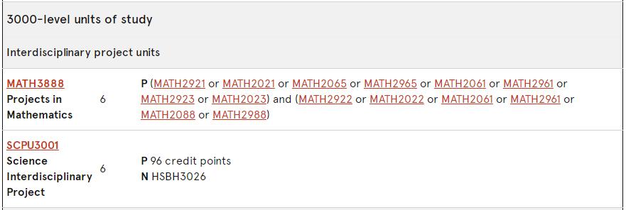 悉尼大学数学专业选课指导 悉尼大学数学专业选课指导