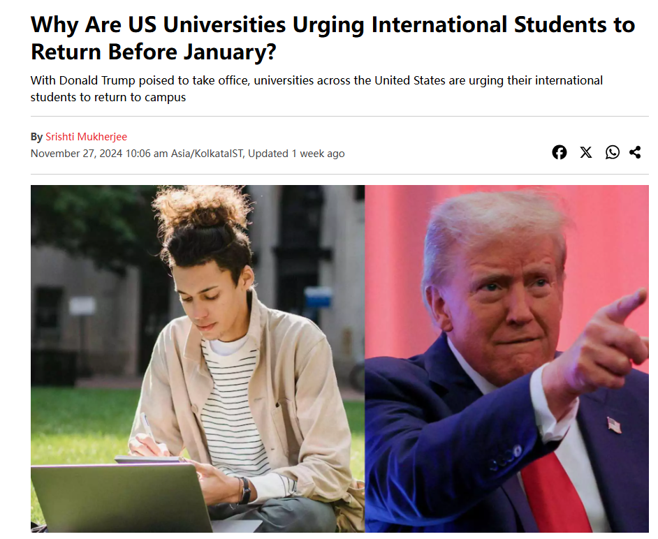 圣诞假期临近，在美留学生担忧入境问题不敢回国