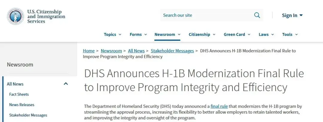 美国移民局公布H-1B签证改革新规,留学生利好! 美国移民局公布H-1B签证改革新规,留学生利好!