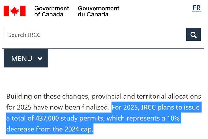 加拿大公布2025学签新规及各省配额,研究生也开始受限! 加拿大公布2025学签新规及各省配额,研究生也开始受限!