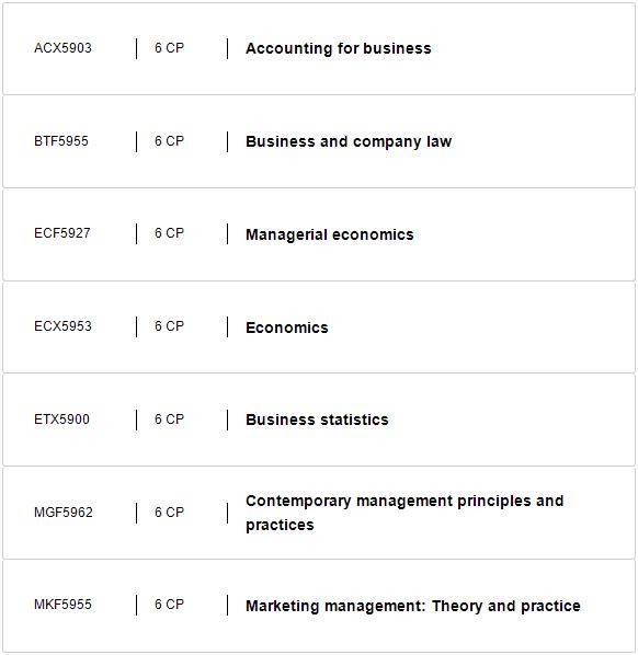 莫纳什大学Master of business B6005选课 莫纳什大学Master of business B6005选课