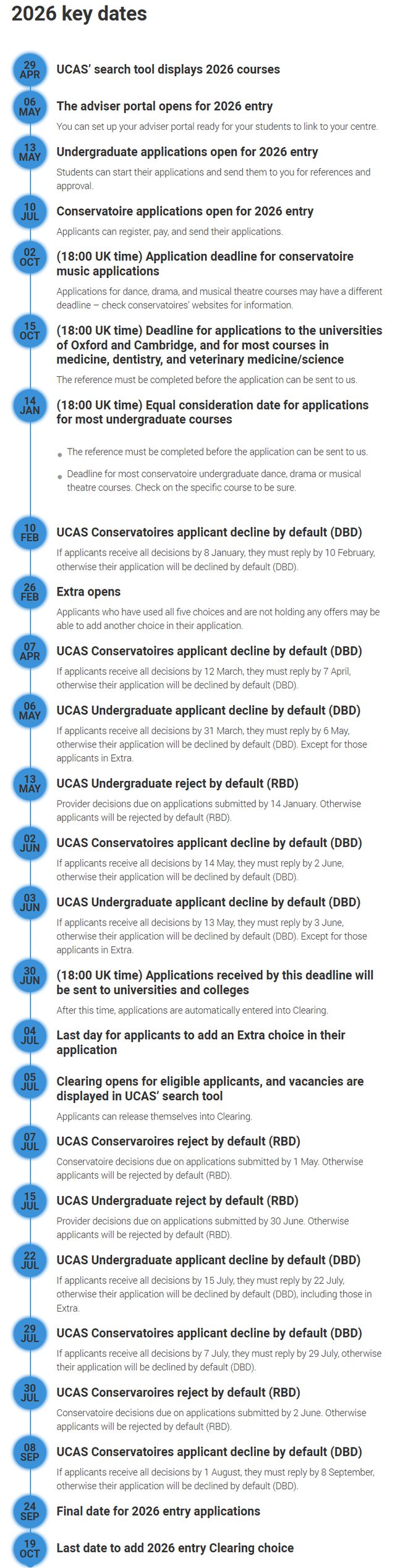 UCAS公布2026英本申请时间轴,这些重要变化请注意! UCAS公布2026英本申请时间轴,这些重要变化请注意!