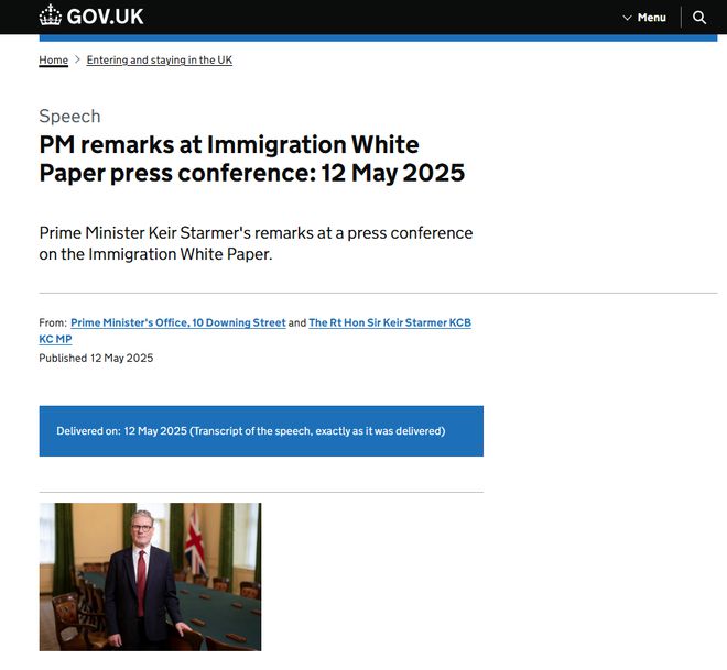 突发：英国首相宣布移民大收紧！