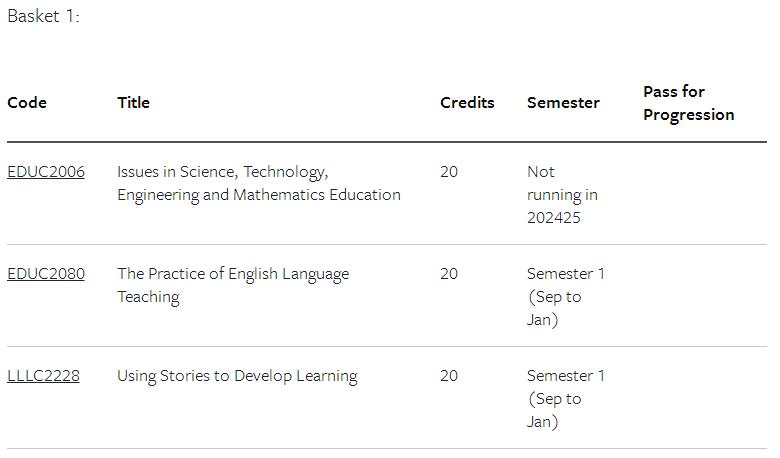 利兹大学大二教育学选课