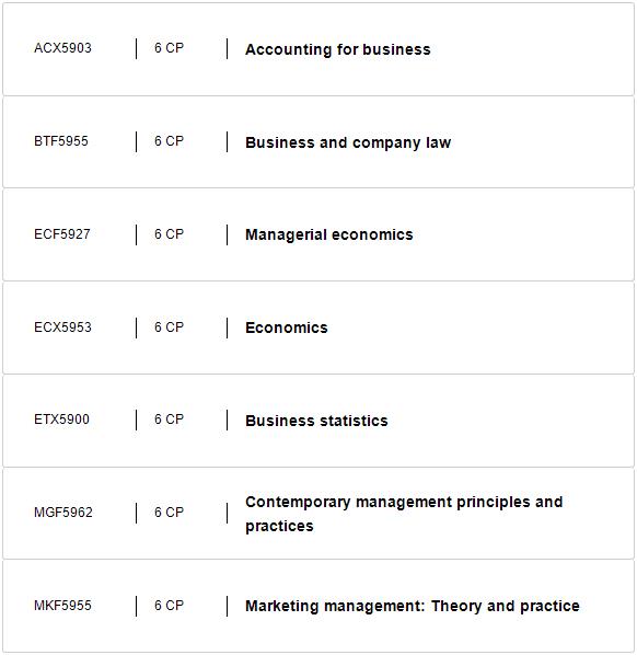 莫纳什大学Master of Business选课 莫纳什大学Master of Business选课