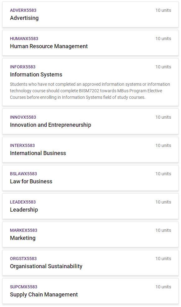 UQ Marketing研究生选课指导 UQ Marketing研究生选课指导