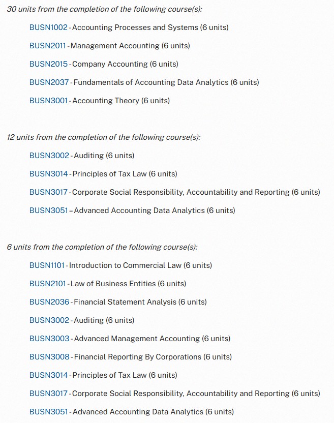 澳国立Bachelor of Commerce选课 澳国立Bachelor of Commerce选课